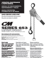 CM Series 653 Lever Chain Hoist Manual