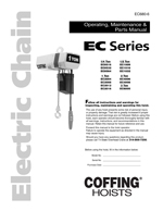 Coffing EC Hoist Manual