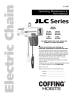 Coffing JLC/JLCV/JLCMT Hoist Manual