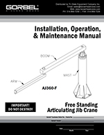 Gorbel Articulating Jib Cranes Manual