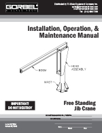 Gorbel Free Standing I-Beam Jib Crane Manual