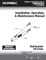 Gorbel WB100 I-Beam Jib Crane Manual