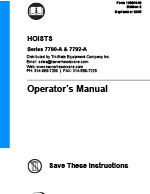 IR ARO 7790 Series Air Hoist Manual