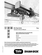 Shaw-Box SK Wire Rope Hoist Manual