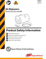 Zimmerman Series Pneumatic Balancers Safety Info