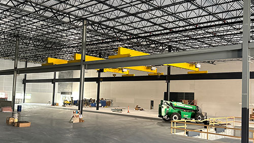 Crane System Installation with 10-Ton Single Girder Cranes