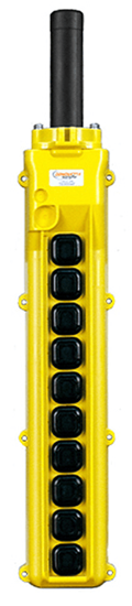 Conductix, 80 Series 10-Button Pendant, All Single Speed, Part No XA-34250