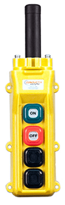 Conductix, 80 Series 4-Button Pendant, All Single Speed with Maintained On/Off, Part No XA-34218