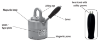 FXC Cylindrical Part Lifting Magnet Diagram